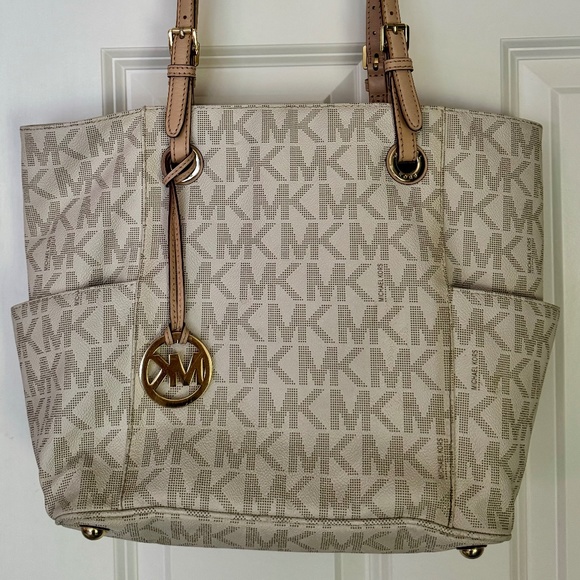 MICHAEL Michael Kors Handbags - Michael Kors White “MK” Tote Bag